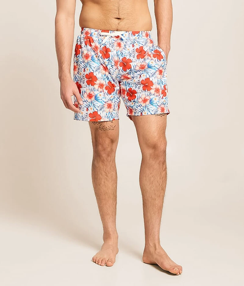 Michelob Ultra Hawaiian Stretch Swim Trunks