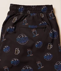 Busch Light Neon Stretch Swim Trunks