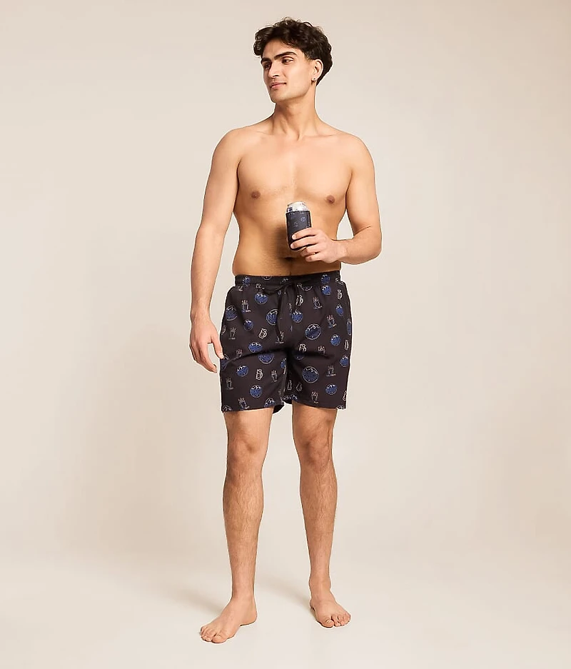 Busch Light Neon Stretch Swim Trunks