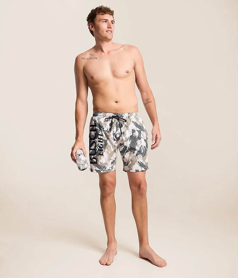 Busch Light Camo Stretch Swim Trunks