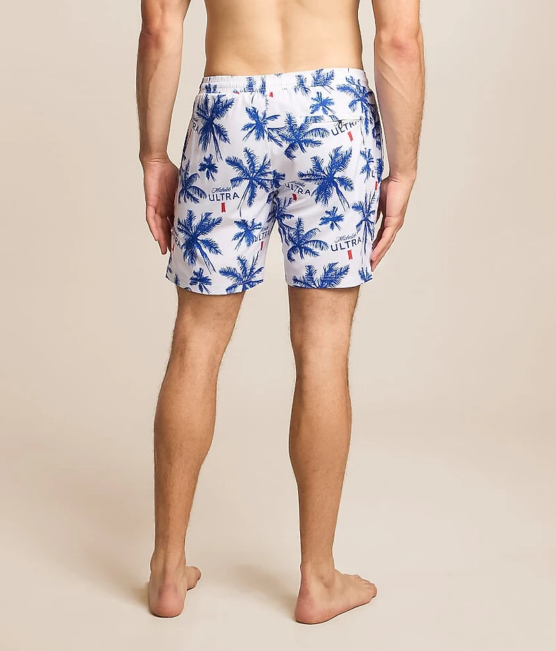 Michelob Ultra Palm Stretch Swim Trunks