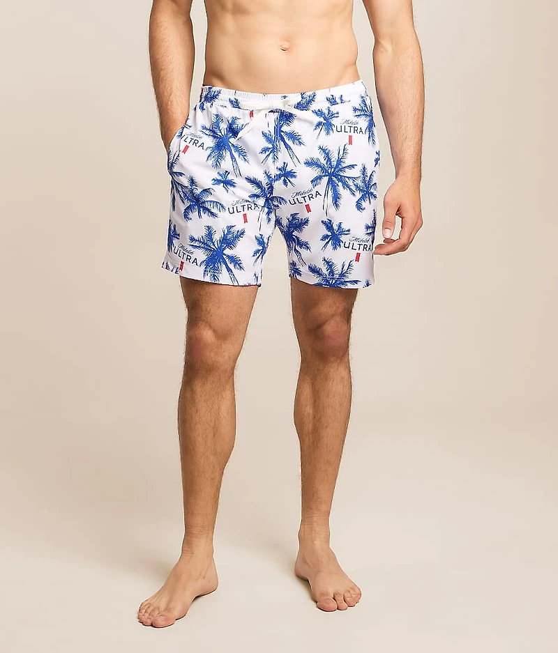 Michelob Ultra Palm Stretch Swim Trunks