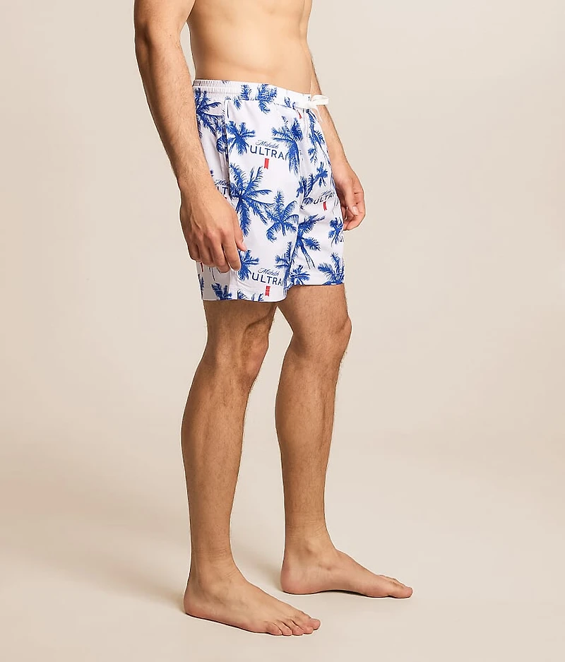 Michelob Ultra Palm Stretch Swim Trunks