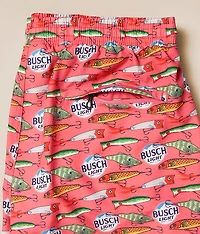 Busch Light Fish Lures Stretch Swim Trunks