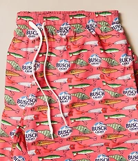 Busch Light Fish Lures Stretch Swim Trunks