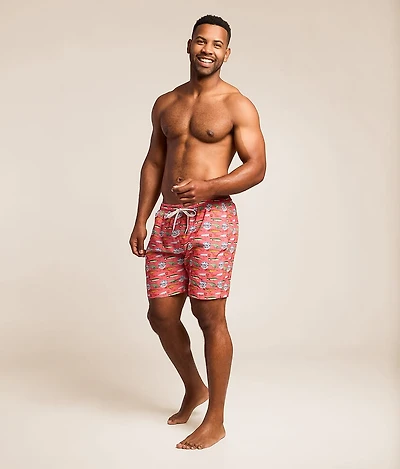 Busch Light Fish Lures Stretch Swim Trunks