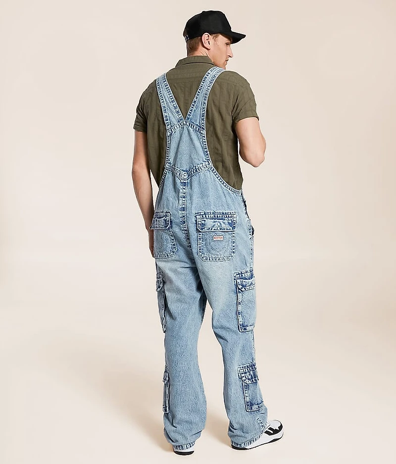 Denim Double Cargo Overalls