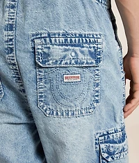 Denim Double Cargo Overalls