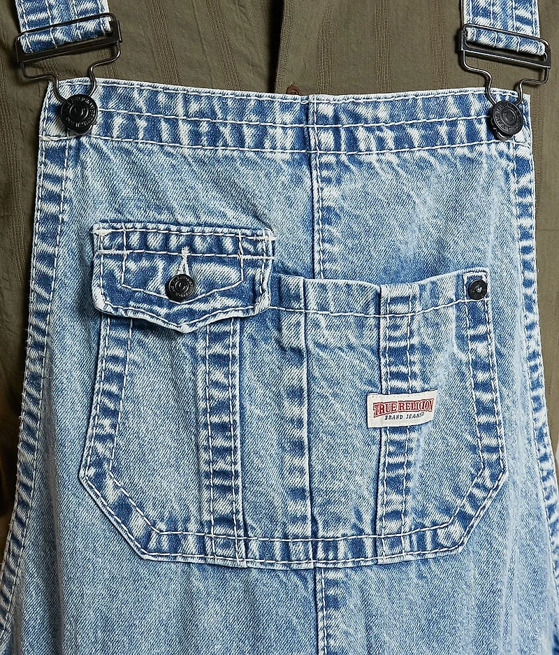 Denim Double Cargo Overalls