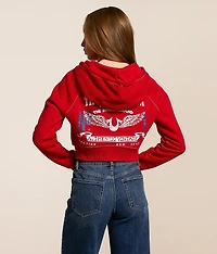 Crystal Wing Cropped Hoodie