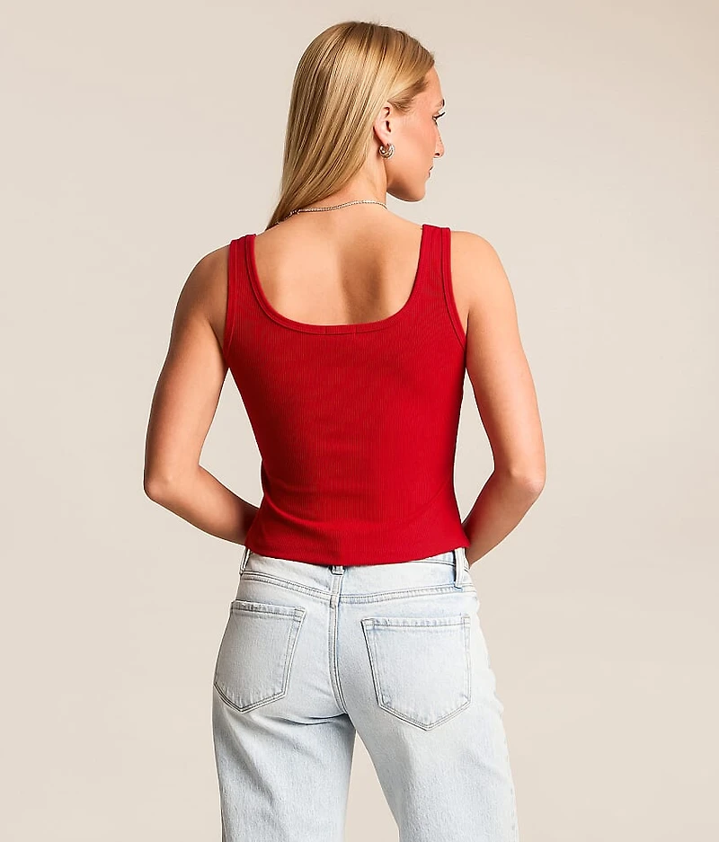 Crystal Cropped Tank Top