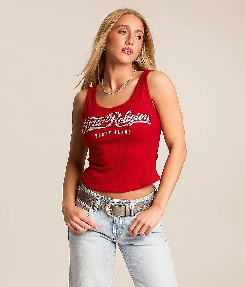 Crystal Cropped Tank Top