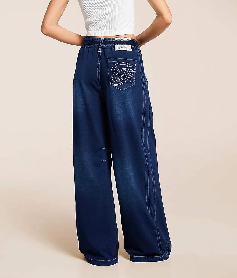 Washed Indigo Barrel Sweatpant