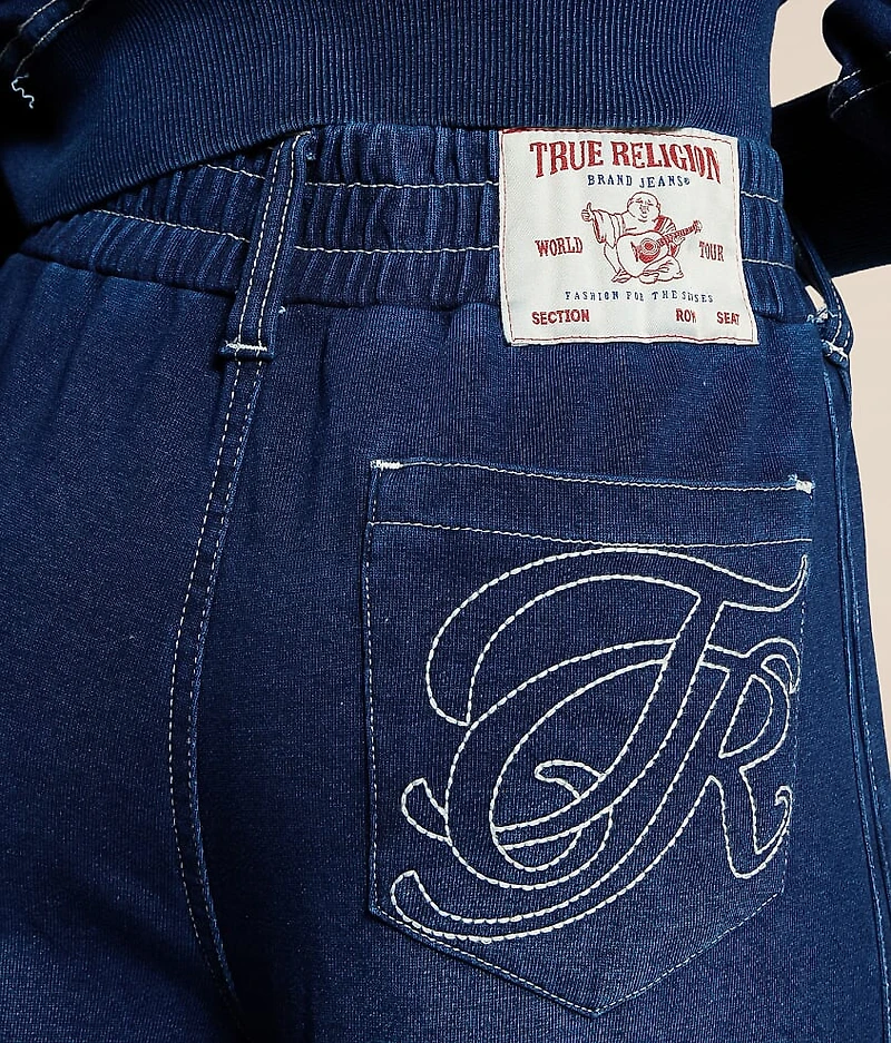 Washed Indigo Barrel Sweatpant