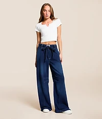 Washed Indigo Barrel Sweatpant