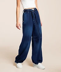 Washed Indigo Barrel Sweatpant