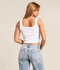 Crystal Cropped Tank Top