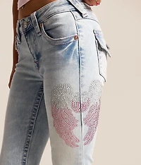 Becca Rhinestone Mid-Rise Boot Stretch Jean