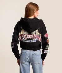 Crystal Varsity Cropped Hoodie