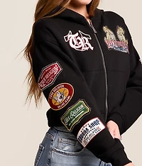 Crystal Varsity Cropped Hoodie
