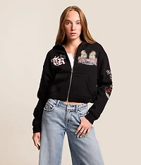 Crystal Varsity Cropped Hoodie