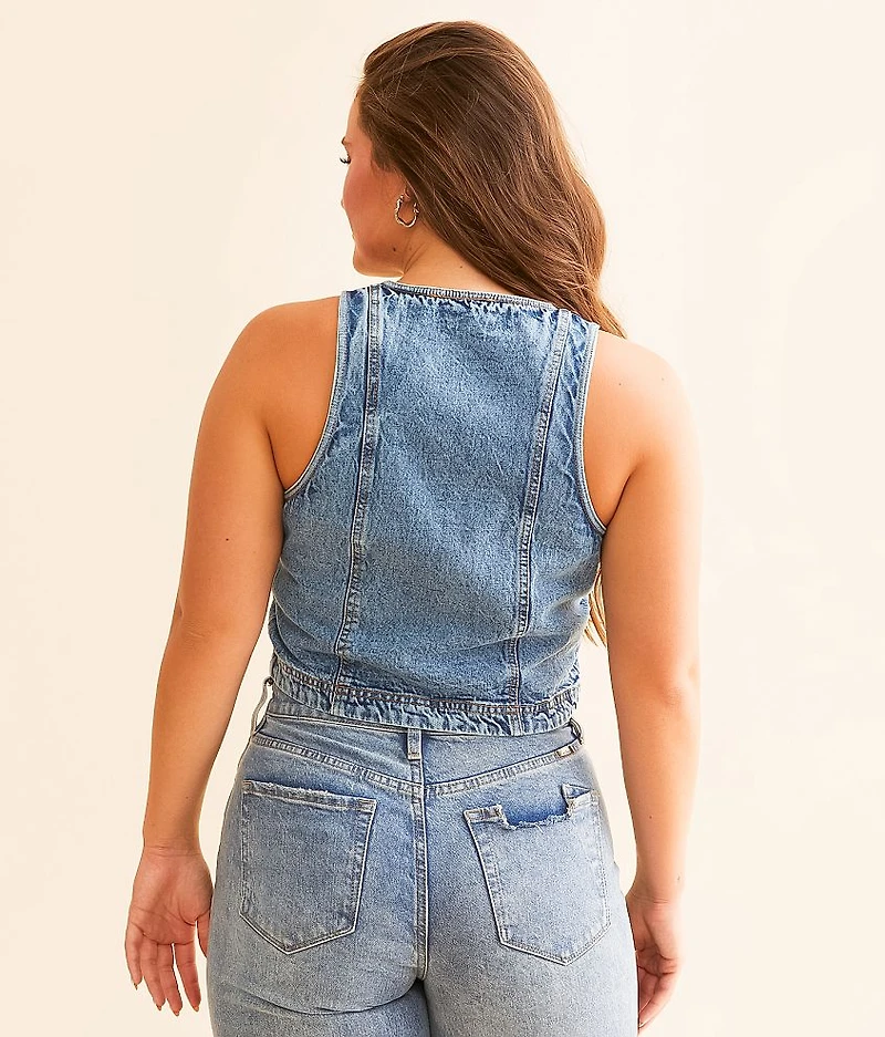 Washed Denim Vest