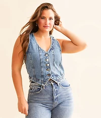 Washed Denim Vest