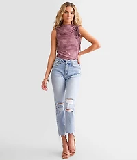Shirred Lace Tank Top