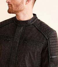 Faux Leather Moto Jacket