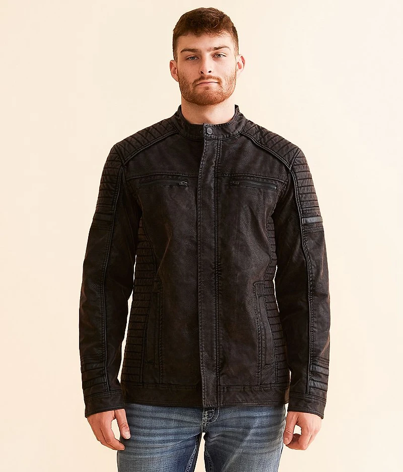 Faux Leather Moto Jacket