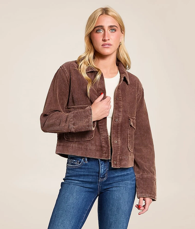 Washed Corduroy Cropped Jacket
