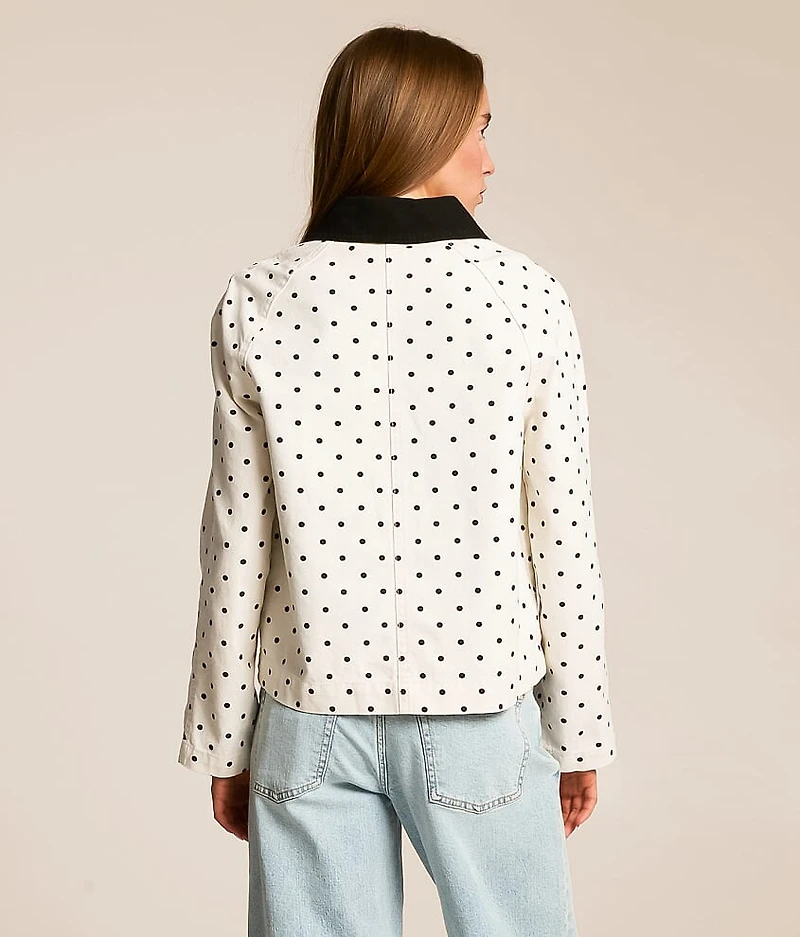 Polka Dot Denim Jacket