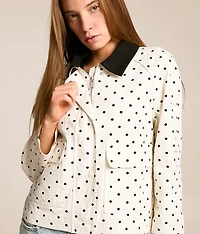 Polka Dot Denim Jacket
