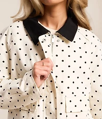 Polka Dot Denim Jacket
