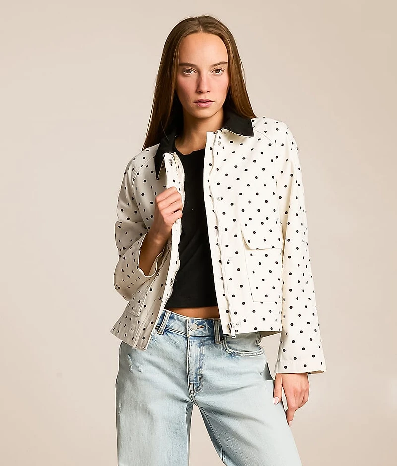 Polka Dot Denim Jacket