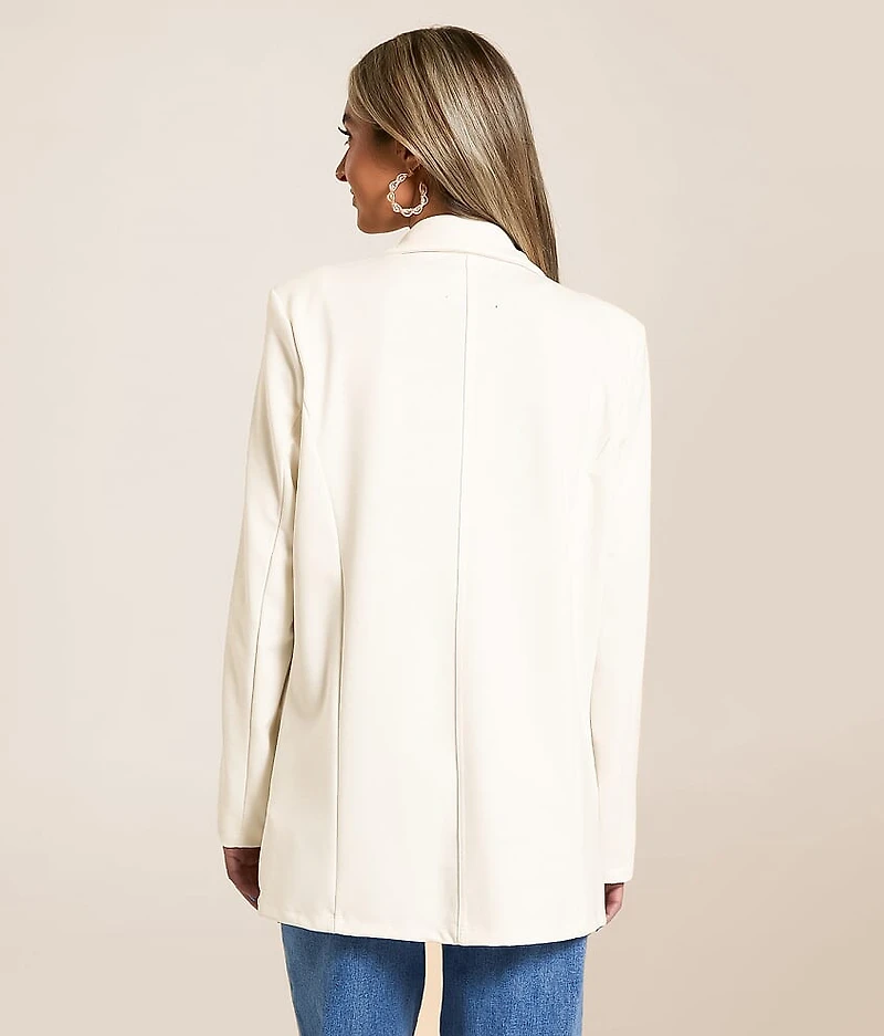Double Button Knit Blazer