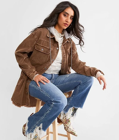 Hooded Corduroy Jacket