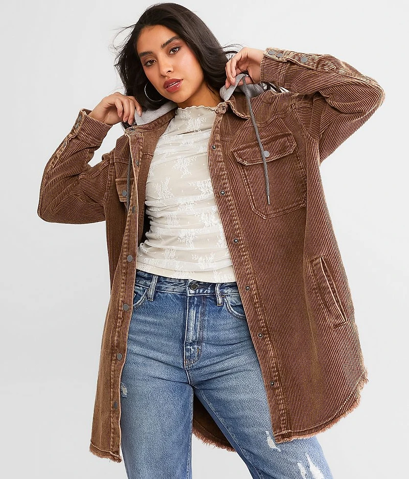 Hooded Corduroy Jacket