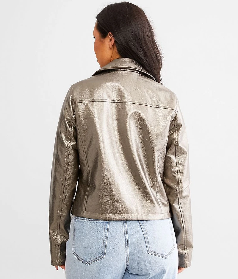 Metallic Moto Jacket