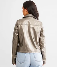 Metallic Moto Jacket