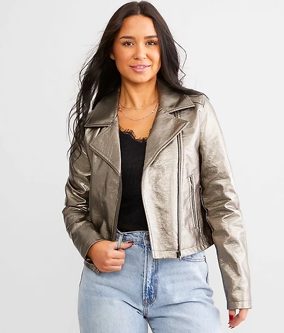 Metallic Moto Jacket