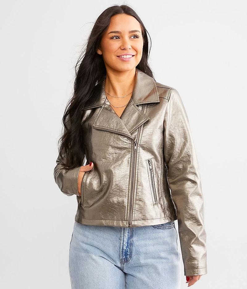 Metallic Moto Jacket
