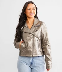 Metallic Moto Jacket