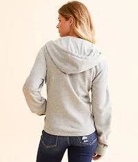 Pieced Denim Hooded Jacket
