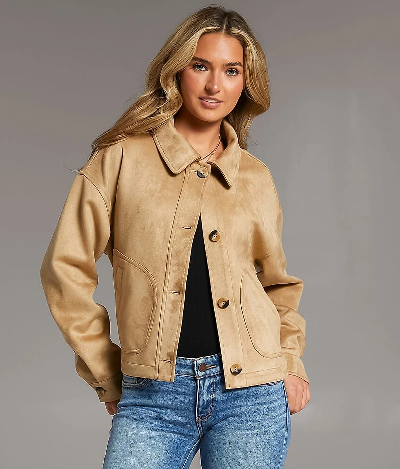 Faux Suede Jacket