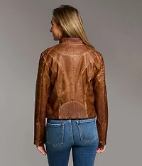 Faux Leather Moto Jacket