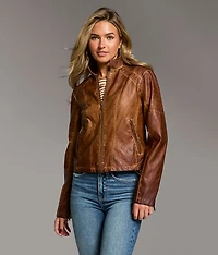 Faux Leather Moto Jacket
