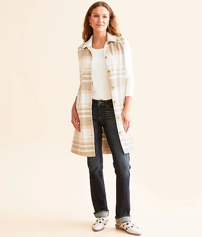 Plaid Tunic Vest