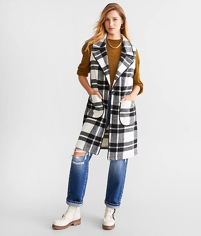 Plaid Tunic Vest