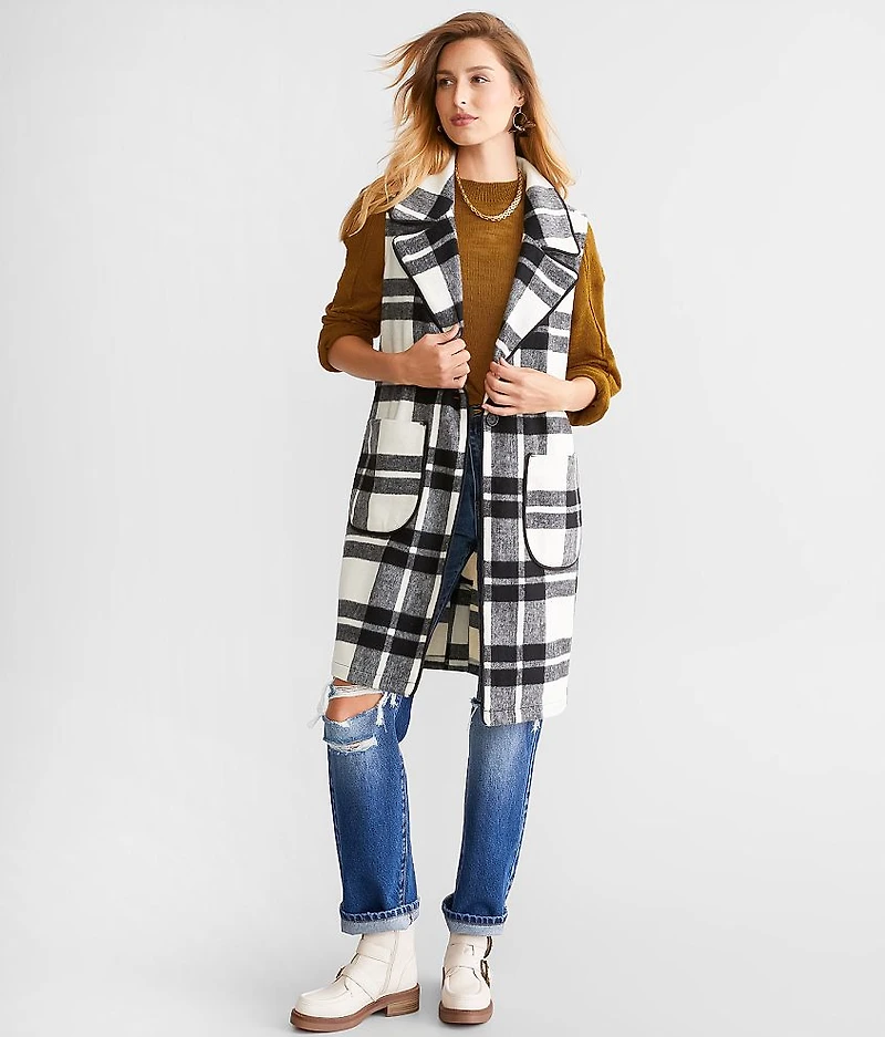 Plaid Tunic Vest